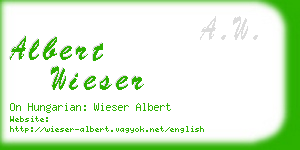 albert wieser business card